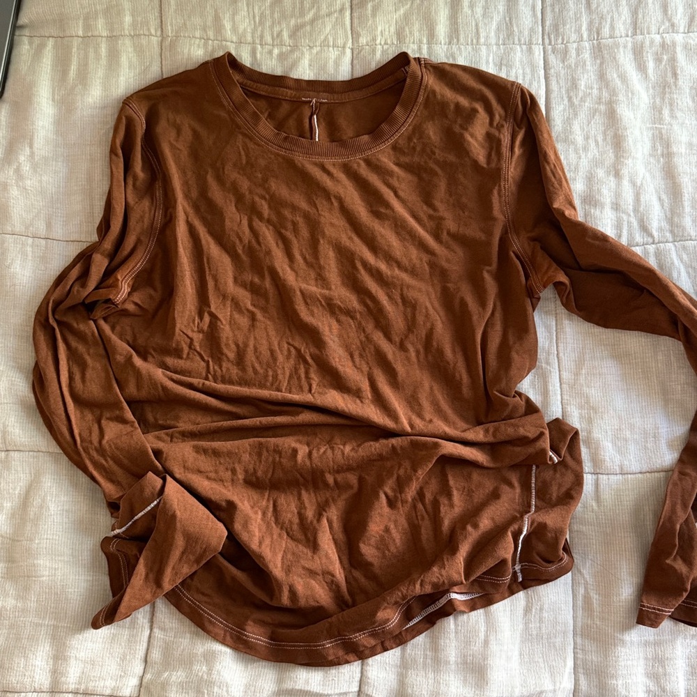 Rust / Brown Lululemon Long Sleeve Shirt